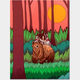 The forest and the bear Posters and Art